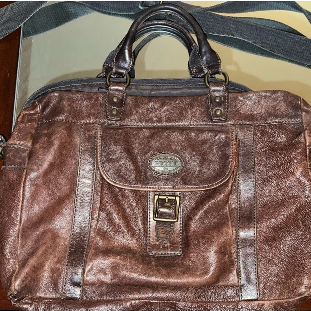 Fossil - GUC Extra Large Buttery Leather Messenger Bag MSRP: $498
